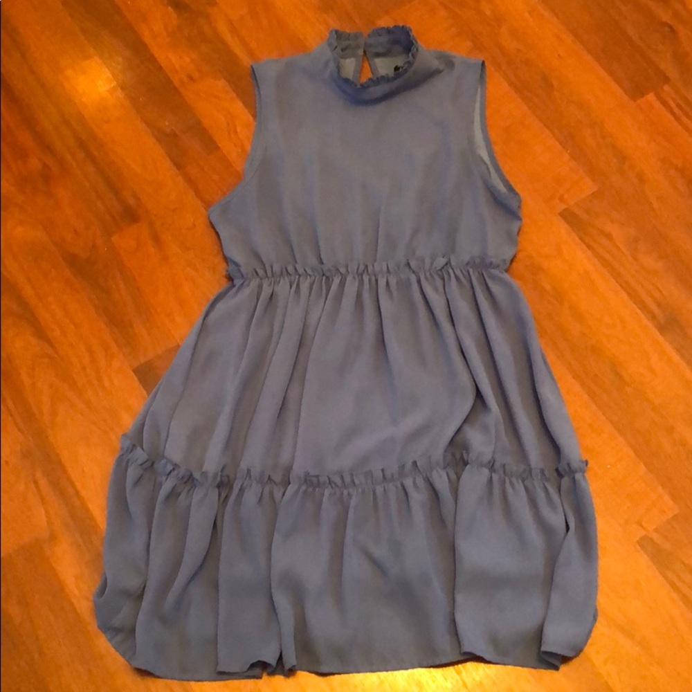 Blue Ruffle Dress - Size M